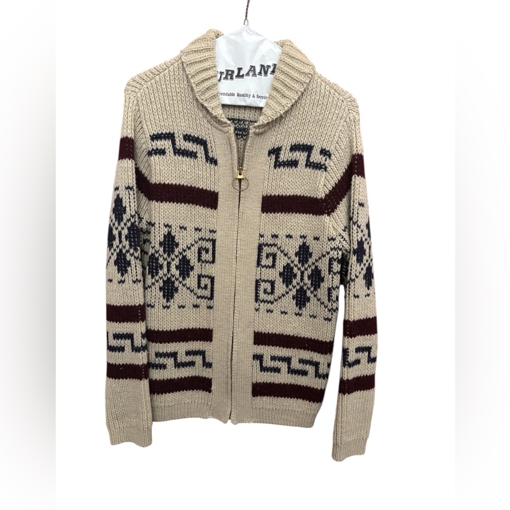 PENDLETON Sweater Westerly Cardigan Sz S 100% Virgin Wool The Big Lebowski Dude